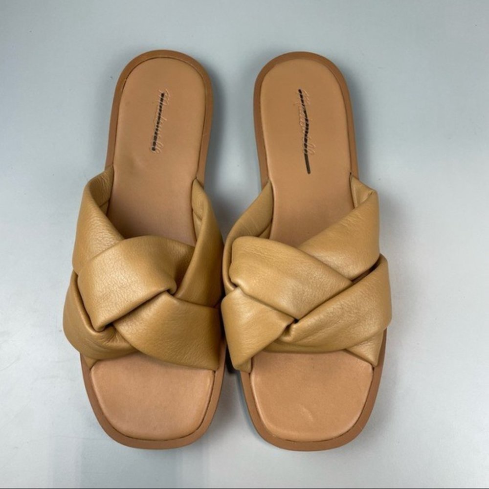 Madewell The Jayna Braided Slide Sandal in Amber Brown - Picture 4 of 8